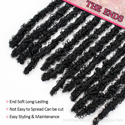 20 inch 65g Faux Soft butterfly locs crochet synthetic braiding hair braids passion twist meche Braid Hair Extension
